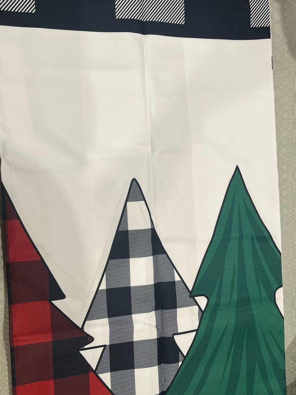 Merry Christmas Buffalo plaid shower curtain